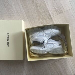 Axel Arigato White Mesh & Leather Chunky Sneakers with Clear Platform